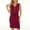 Wine, variant on SMihono Summer Dress for Women Plus Size Fashion Women Summer Zipper Hooded Solid Bangde Sleeveless Mini Dress