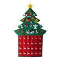 thumbnail image 1 of Calendario de Adviento navideño de fieltro para colgar en el árbol de Navidad, calendario de cuenta regresiva, decoración DIY para festivales para niños (verde oscuro), 1 of 8