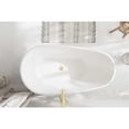 thumbnail image 4 of Elegant Kitchen & Bath BT30259GW-BGD 59 in. Bathtub, Glossy White with Brushed Gold Trim, 4 of 8