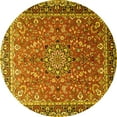 thumbnail image 1 of Ahgly Company Indoor Round Persian Yellow Traditional Area Rugs, 4' Round, 1 of 4
