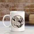 thumbnail image 4 of K 11oz Black and White Alphabet Monogrammed Initial Ceramic 11oz Coffee Mug, 4 of 5