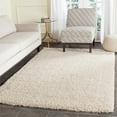 thumbnail image 3 of SAFAVIEH Laguna Neven Plush Solid Shag Area Rug, Beige, 6'7" x 6'7" Round, 3 of 7
