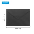 thumbnail image 2 of Uxcell 5x7 Envelopes, 100Pcs A7 Size V Flap Invitation Envelopes, Black, 2 of 7