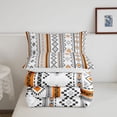 thumbnail image 5 of jejeloiu Minimalist Tribal Full Size Comforter Sets,Modern Print Bedding Comforter Set For Boys,White Orange,Reversible,3-Piece,1 Comforter and 2 Pillowcases, 5 of 7