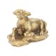 thumbnail image 1 of Brass Bull Ornament Lying Position Statue Wall Street Bull With Base for Tea Pets Small Craft Decoration, 1 of 5