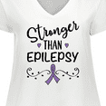 thumbnail image 4 of Inktastic Epilepsy Awareness Ribbon Support Walk Women's Plus Size V-Neck T-Shirt, 4 of 5
