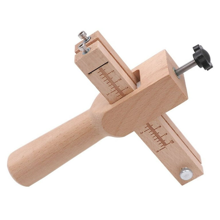 Wooden Leather Cutting Tools, Leather Working Tools with 5 Blades  Adjustable Leather Cutting Tool for Cutting Leather Strip Stra