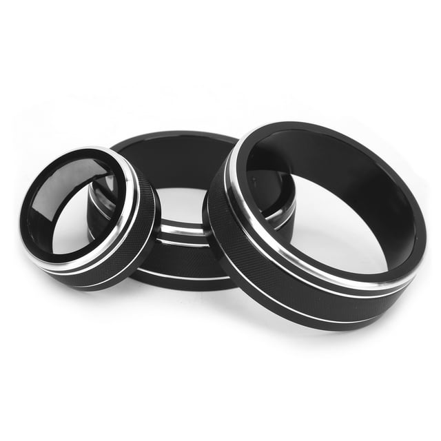 Cubierta de perilla del controlador del clima Interior del aire acondicionado del coche, 3 uds., negra, para Honda Fit 2021 Jadeshay A
