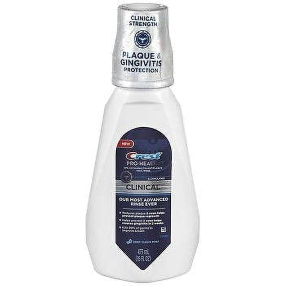Crest Pro-Health Clinical Oral KF05 Rinse Deep Clean Mint - 16 oz, Pack of 3