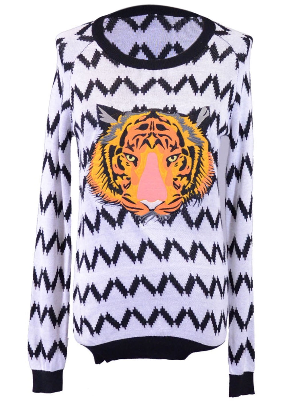 patch sleeve sweater