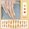 thumbnail image 2 of Yellow On Nails French False Nail with Glitter Sequins Design Full Cover Tip Set, 2 of 6