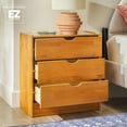 thumbnail image 5 of Walker Edison Declan 3 Drawer Nightstand, Caramel Brown, 5 of 16
