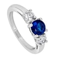 thumbnail image 2 of Women's September Birthstone Ring Dark Blue Cubic Zirconia Engagement Anniversary Band Sizes 3-10 Fantasy Forge Jewelry, 2 of 3