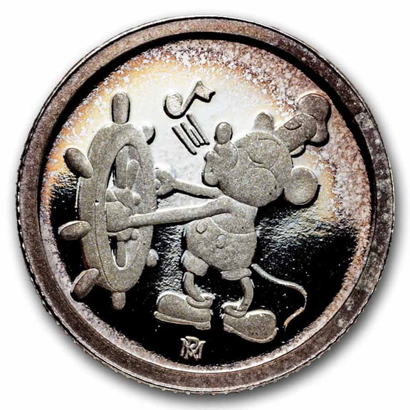 1/10 oz Silver Round - 1987 Mickey 60 Years With You (Rarities)