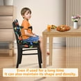 thumbnail image 5 of Dznils Toddler Booster Seat for Dining Table, with Backrest, Safety Buckles, Non-Slip Bottom, Black, 5 of 13