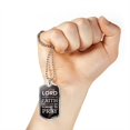 thumbnail image 3 of Lord Guide Me Catholic Necklace Stainless Steel or 18k Gold Dog Tag 24" Chain, 3 of 8