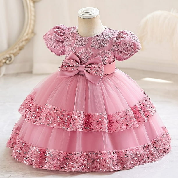 Vestido de princesa con falda corta para niña de las flores, vestido de falda para niña, ropa para niñas pequeñas y medianas, vestido de novia, vestido para niñas de 1 a 6 años