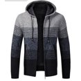 thumbnail image 1 of Suéter acolchado de terciopelo a juego de colores para hombre de otoño e invierno, abrigo de hombre de talla grande, cárdigan con capucha, 1 of 6