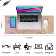 thumbnail image 5 of Cute Pink & Rose Gold Marble Large Desk Mat - Ideal for Computer, PC, Laptop Protection, 5 of 7