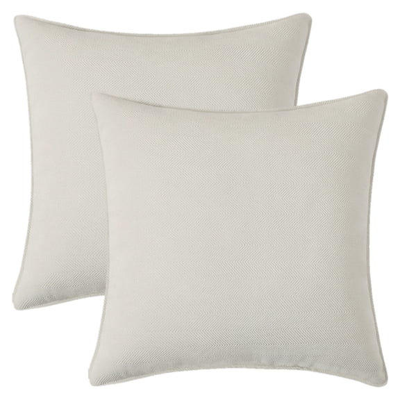 Unique Bargains Decorative Soft Chenille Pillow Covers White 18" x 18"