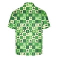 thumbnail image 5 of BiZtdJrK Back to School Sales, Big and Tall Tops for Men Novelty Golf Shirts Holiday Short Sleeve Button Down Lapel Blouse St Patricks Day Shamrock Printed Polos Shirt Multicolor XXXL, 5 of 6