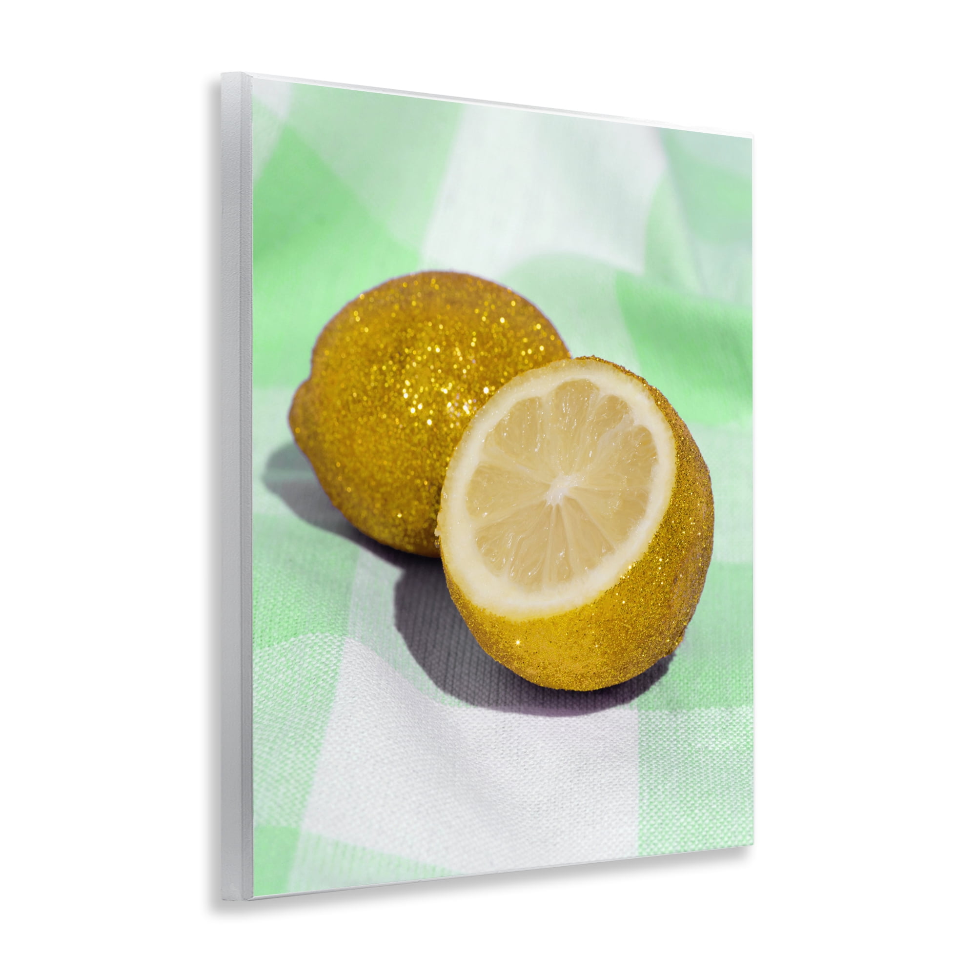 Stupell Industries Glimmer Lemon on Green Wall Plaque Art, design by LISH Creative