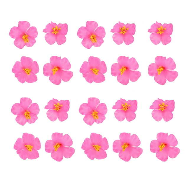 ColoMX 20pcs Fake Hibiscus Flower Flor Arreglo Ornamento Falso Flor Decoración