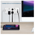 thumbnail image 3 of Regleta Cargador  Bloosom Multicontactos Con 6 Salidas 3 Usb 1 Tipo C Blanco, 3 of 4