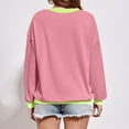 thumbnail image 3 of Oversized Sweatshirt for Women Crewneck Solid Color Long Sleeve Shirts Sweatshirt, 3 of 5