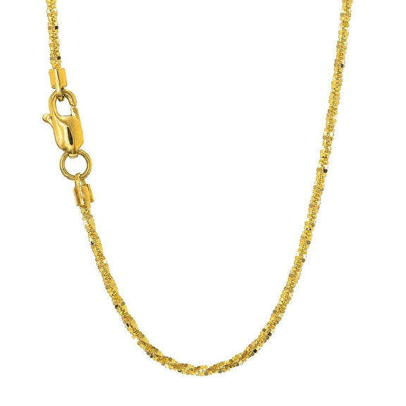 10K 18" Yellow Gold 1.5mm Diamond Cut Sparkle Chain with Lobster Clasp
