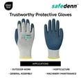 thumbnail image 5 of Safedenn Grey Blend Fabric Work Gloves with Crinkle Blue Latex Coating, 6 Pairs,XL, 5 of 6
