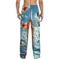 thumbnail image 7 of Salouo Refreshing Citrus Splash Print Pajama Pants for Men, Lounge Pants Elastic Waistband Casual Men's sleepwear Loungewear Sleep Pajama Pant -Large, 7 of 7