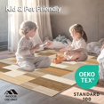 thumbnail image 4 of ODIKA 4'x6' Machine Washable Non-Slip Area Rug, Contemporary Stripe with Muted Earth Tone Palette and Dynamic Angles High Traffic Rug, Beige, 262354, 4 of 7