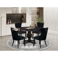 thumbnail image 7 of Luxe by East West Furniture 5 Piece Dining Room Set For 4 Includes 54" Round Table In Black Color, 7 of 7