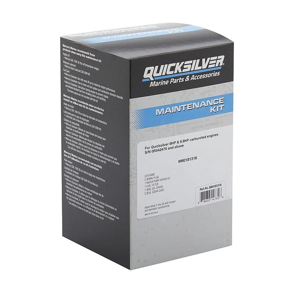 Quicksilver 8M0181316 Outboard Service Repair Kit 8/9.9hp Carbureted
