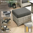thumbnail image 7 of XIZZI Outdoor Patio Furniture Set PE Wicker Rattan 3 Seat Sofa Conversation Set with Chair and Ottoman,Black, 7 of 7