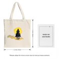 thumbnail image 3 of Stylish Canvas Tote Bag with Cow Silhouette Against Bright Yellow Sun - Perfect for Shopping Travel and Parties, 3 of 4