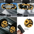 thumbnail image 5 of Yuyamidu Sunflower Front Rear Seat Covers for Cars Steering Wheel Cover Seatbelt Shoulder Pad Auto Center Console Pad Cover Gear Shift Cover Hand Brake Cover Cup Holders, Set of 14, 5 of 7