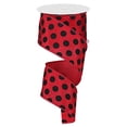 thumbnail image 1 of Polka Dot Wired Edge Ribbon (2.5"" Black Red) - 10 Yards : RG1588MA, 1 of 1