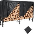thumbnail image 1 of Bingirl Ensemble de Housse pour Support de Bois de Chauffage en Acier Robuste de 8 Pi, Noir, 1 of 8