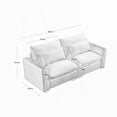 thumbnail image 2 of Modern Beige Corduroy Sofa Couch 220×80×75cm for Living Room, 2 of 8