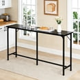 thumbnail image 2 of Zimtown 71" Mid-Century Narrow Pub Table, Black Counter Height Bar Table with Footrest, Sturdy Metal Frame Wood Breakfast Table for Dining Room (Only Table), 2 of 6