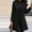Black, variant on AOOCHASLIY Women Winter Coat Women Fashion Long Sleeve Woolen Lapel Color Long Coat