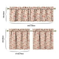 thumbnail image 6 of Rod Pocket Kitchen Curtain Set 3-Piece, 27.5x36 Inch Valance & Tier Drapes, Polyester Pongee Cafe Curtains for Living Room, Bathroom, Farmhouse Rustic Country Window Treatments., 6 of 6