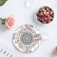 thumbnail image 4 of FMSHPON Mandala Set of 8 Round Coaster for Drinks, Absorbent Ceramic Stone Coasters Cup Mat with Cork Base for Home Kitchen Room Coffee Table Bar Decor, 4 of 6