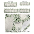 thumbnail image 3 of Kitchen Cafe Valance Curtain for Small Windows,Farm Eucalyptus Leaves Border Rod Pocket Short Valances Vintage Linen Window Treatment Panel for Living Room/Bedroom/Bathroom,42x18in, 3 of 9