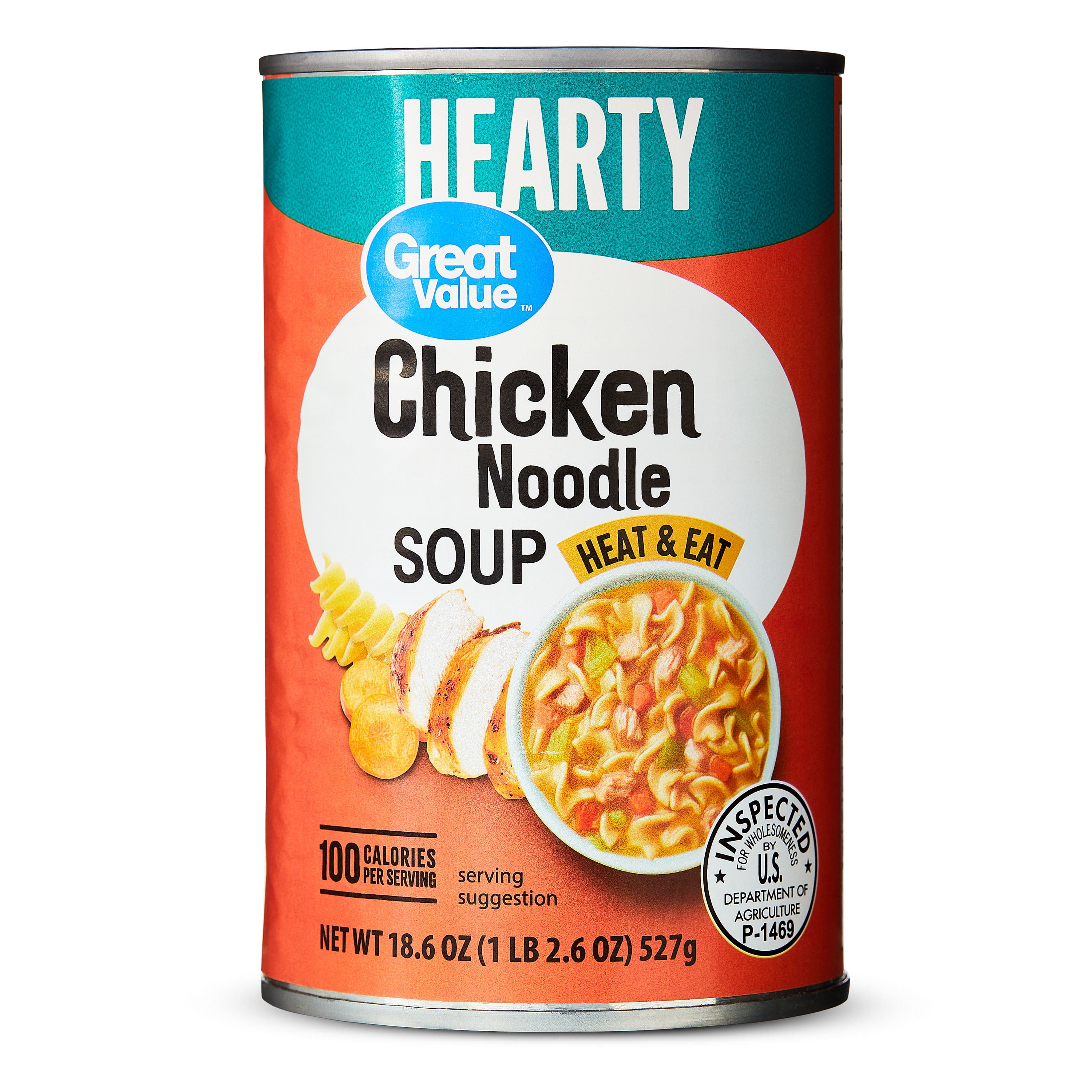 (4 pack) Great Value Chicken Noodle Soup, 18.6 oz Can