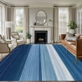 thumbnail image 2 of 6x9 Area Rugs, Blue Ombre Stripe Non-Skid Rubber Backing Large Rectangle Rugs - Living Room Bedroom Home Office, Farmhouse Striped Modern Abstract Art Indoor Floor Mat Carpets Washable Rug, 2 of 9