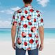 thumbnail image 4 of Fotbe Flowers and Lady Bugs Camisa Hawaiana para Hombre Unisex – Camisa Casual de Verano con Botones de Manga Corta de Algodón y Lino,X-Large, 4 of 7