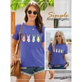 thumbnail image 5 of ZXSXSY Cute Easter T-Shirts for Women Bunny Print Graphic Tees Crewneck Short Sleeve Tops, 5 of 8
